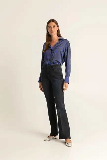 Flared 5-pocket jeans