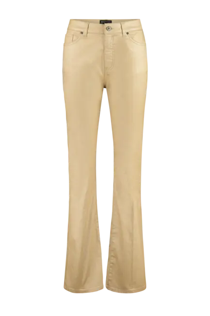 Flared broek met coating