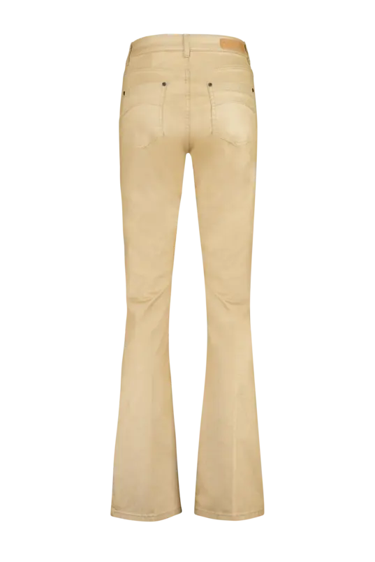 Flared broek met coating