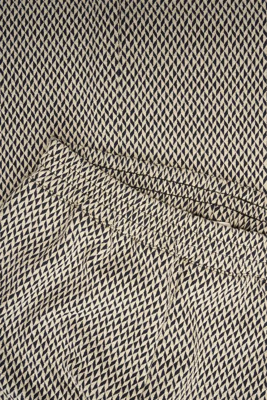 Flared jacquard broek