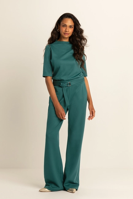 Flared jersey broek