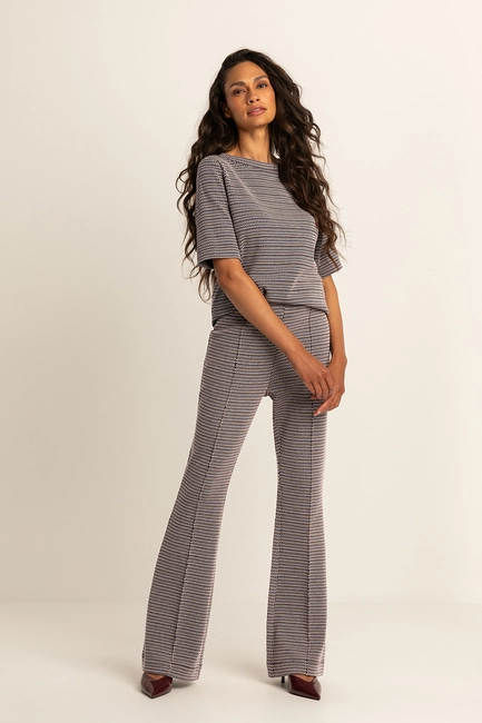 Flared jersey broek