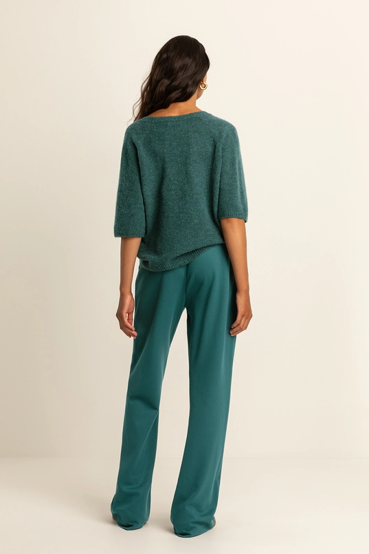 Flared jersey broek