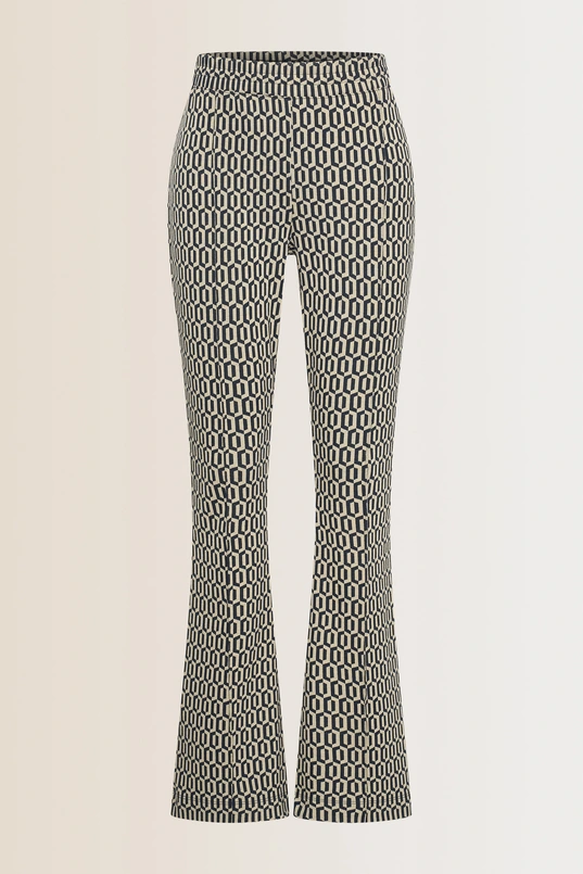 Flared jersey broek