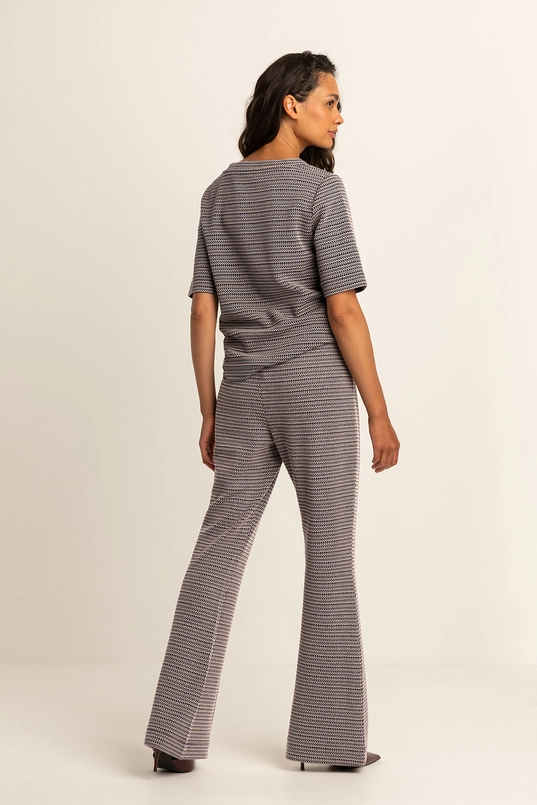 Flared jersey broek