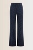 Flared travelbroek met luipaardprint