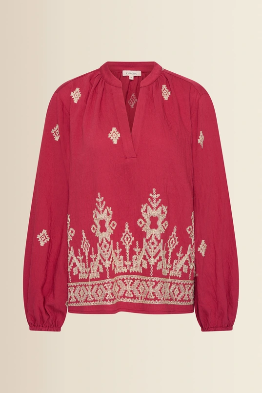 Geborduurde blouse