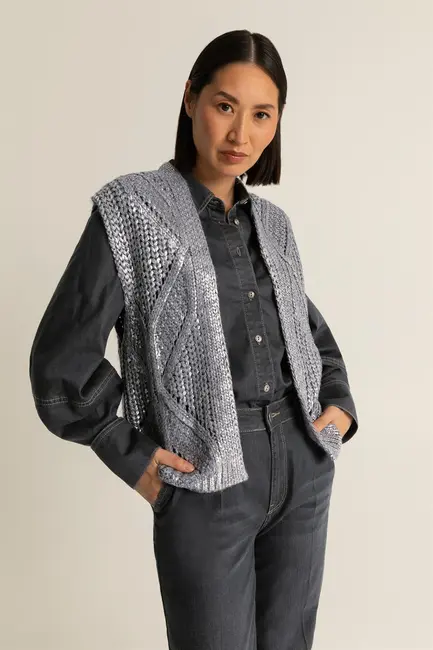Gebreid gilet coating