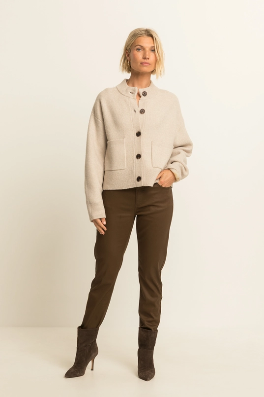 Gebreid vest met knoopsluiting