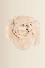 Gebreide shawl met franjes