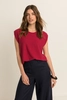 Gebreide spencer met ruchedetails