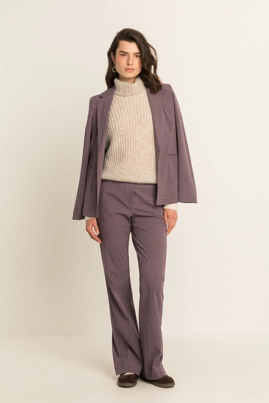 Geruite blazer met reverskraag