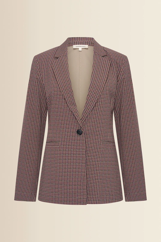 Geruite blazer met reverskraag