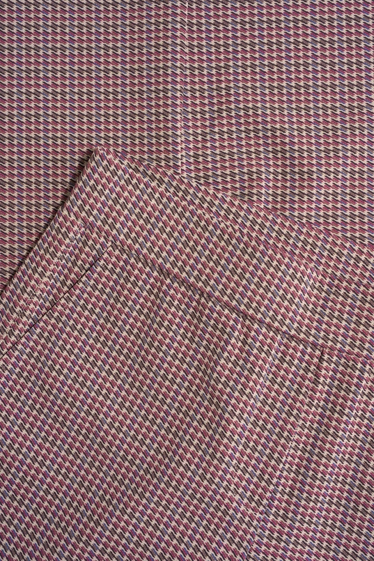 Geruite pantalon met flared pijp