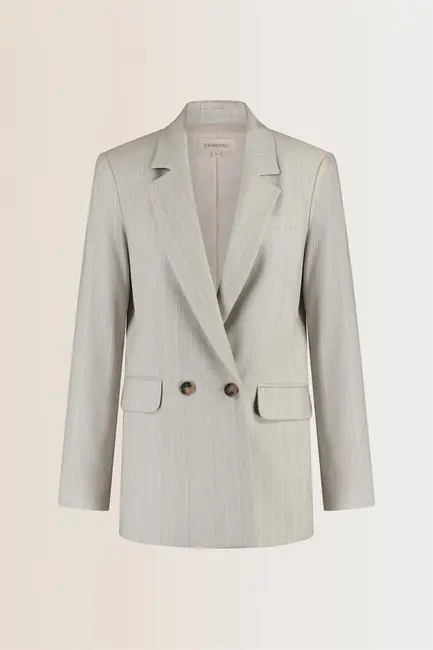 Gestreepte double breasted blazer