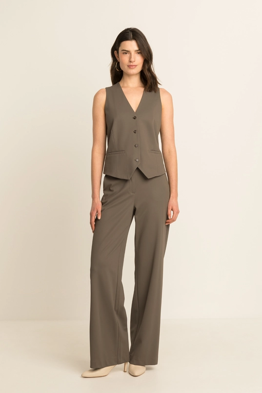 Getailleerd gilet met V-hals