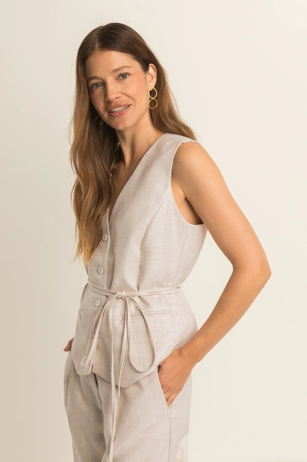 Gilet met ceintuur