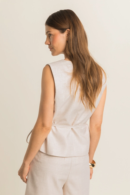Gilet met ceintuur