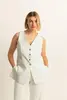 Gilet stretch linnenmix