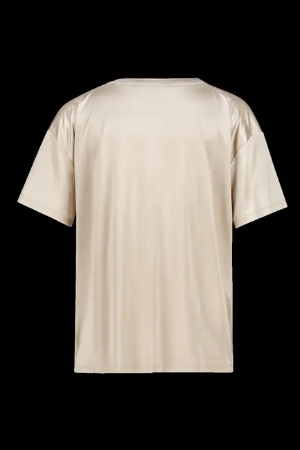 Glanzend V-hals T-shirt