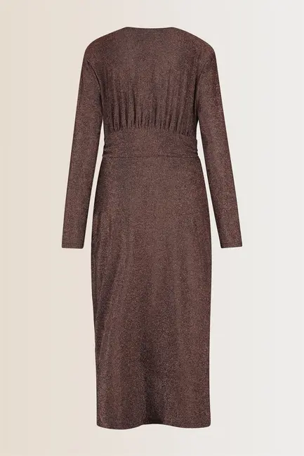 Glitterjurk met V-hals