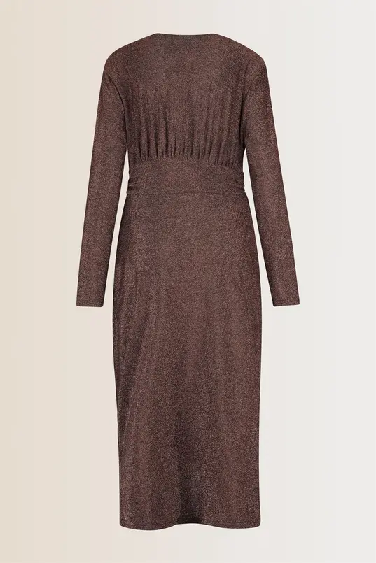 Glitterjurk met V-hals