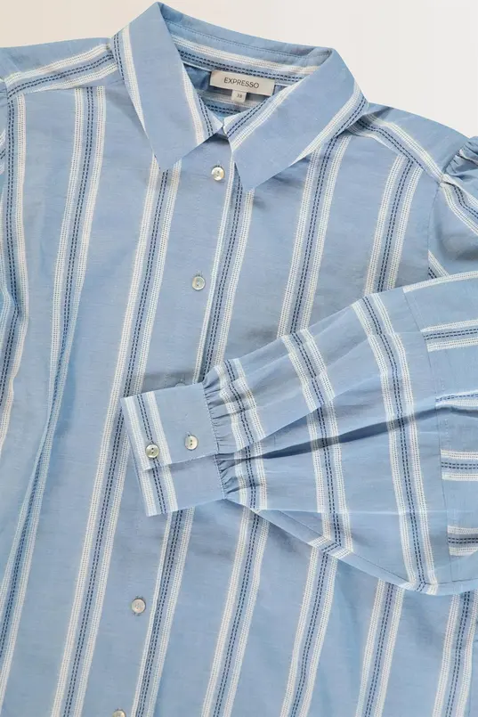 Jacquard gestreepte blouse