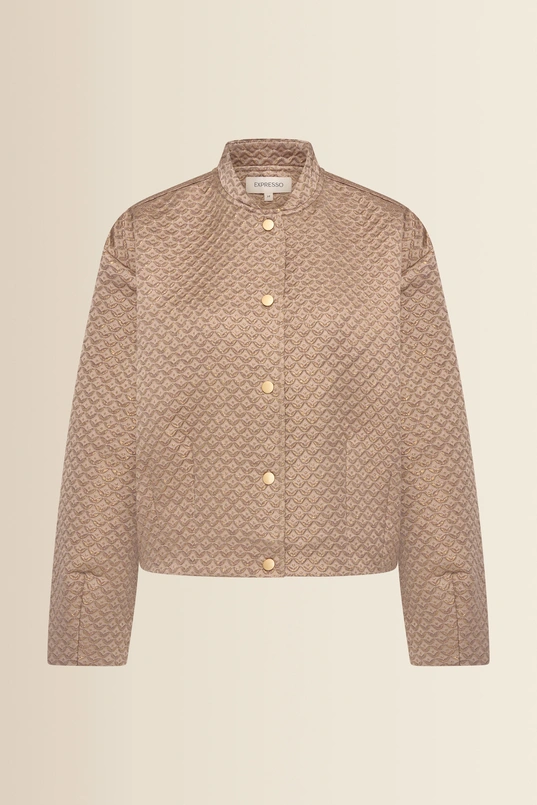 Jacquard jasje met glansdetail