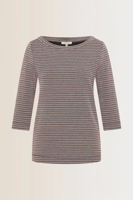Jacquard top met boothals