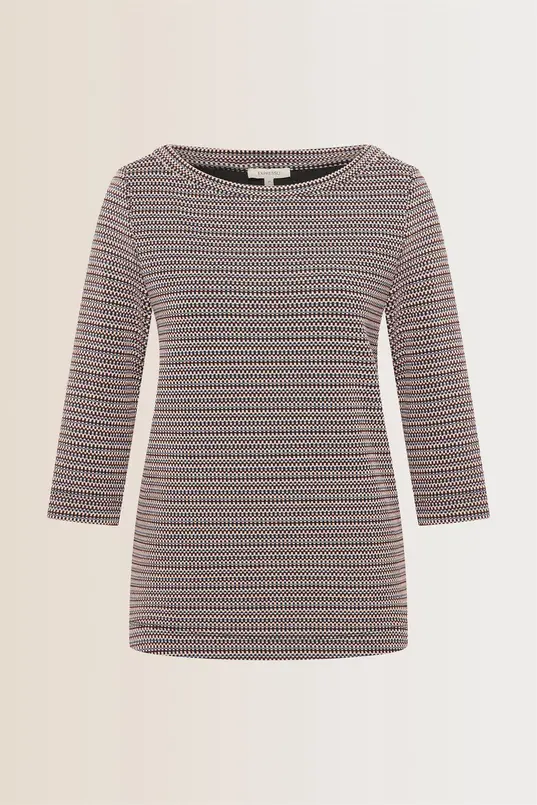 Jacquard top met boothals