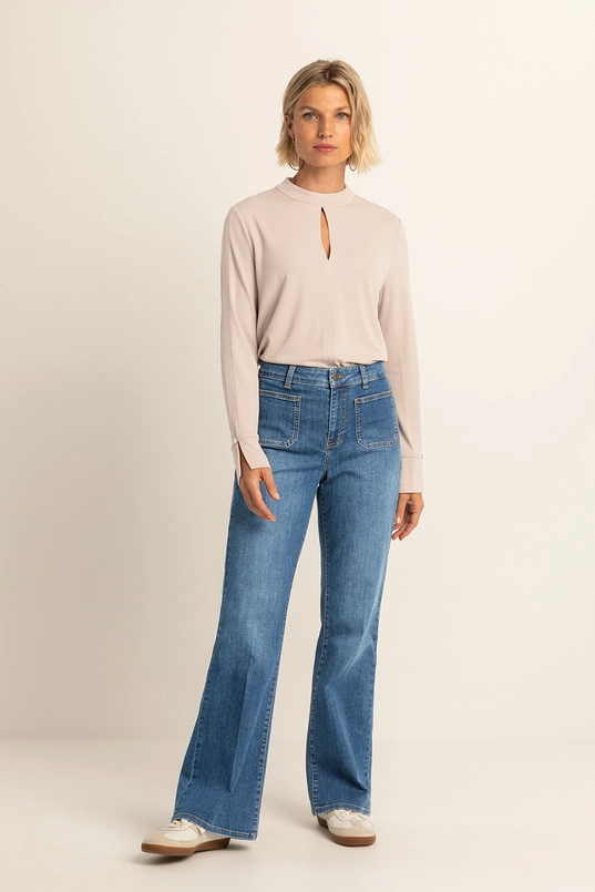 Jeans met opgestikte zakken