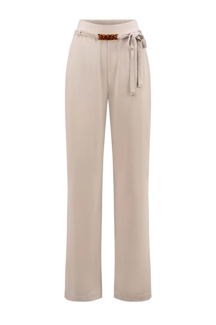 Jersey broek met ceintuur