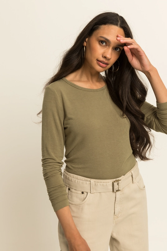 Jersey top met lange mouwen