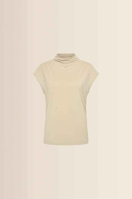 Jersey top met zachte col