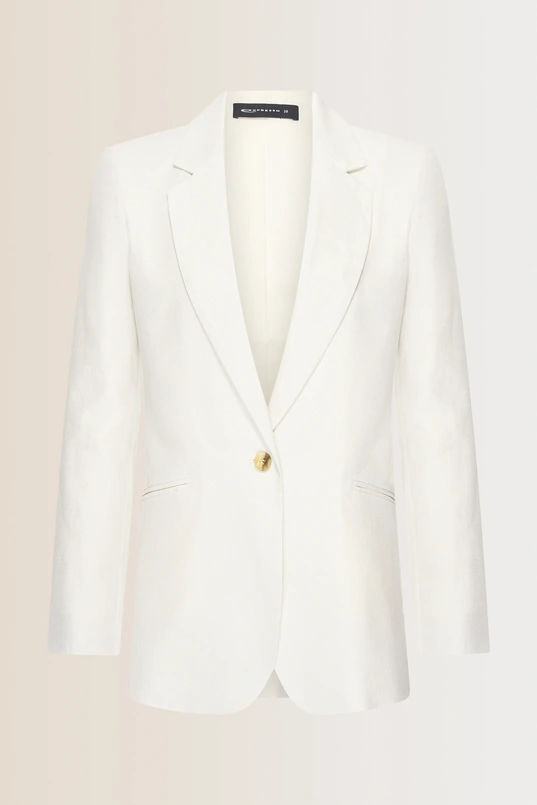 Katoen-linnen blazer