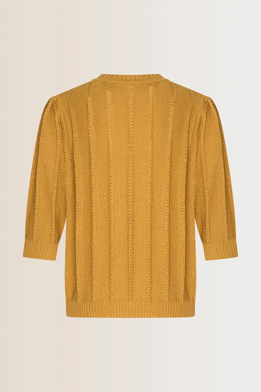 Katoenen trui met ajourdetails