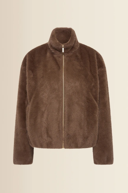 Kort faux fur jack