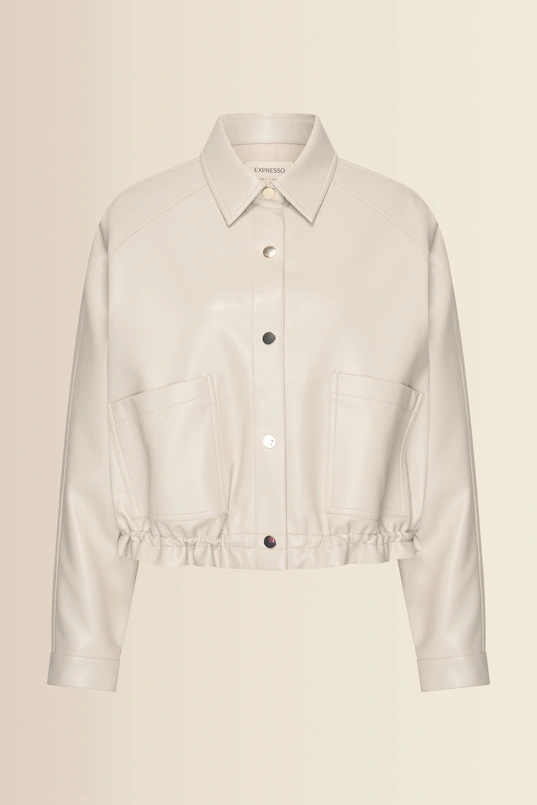 Kort faux leather jack