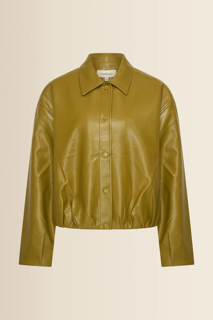 Kort leerlook jack