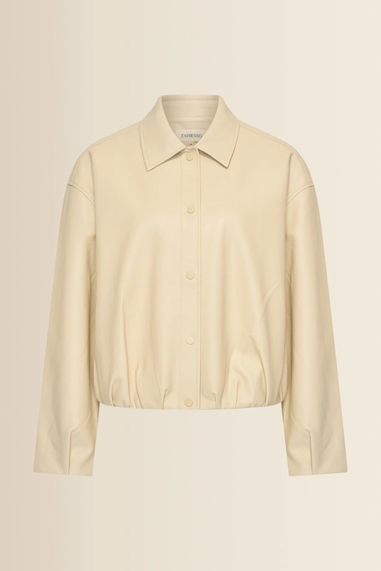 Kort leerlook jack
