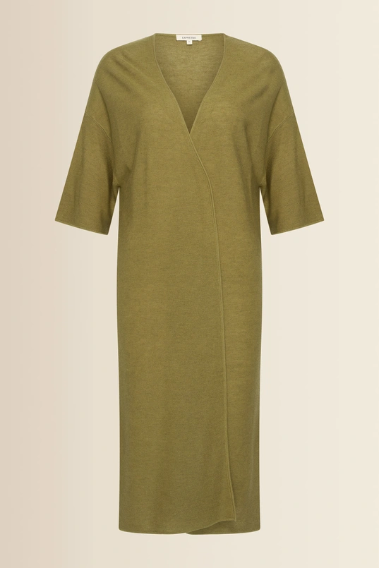 Lang fijngebreid vest