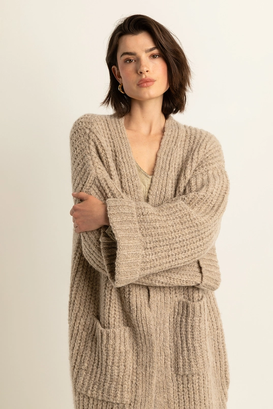 Lang wol-mix vest