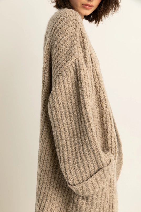 Lang wol-mix vest