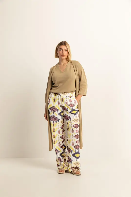 Lange cardigan linnenmix