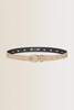 Leren riem met druppelperforaties