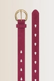 Leren riem met druppelperforaties