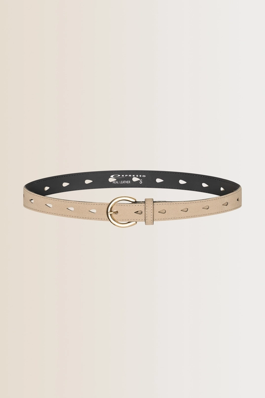 Leren riem met druppelperforaties