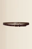 Leren riem met dubbele ringgesp