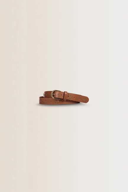 Leren riem met studs