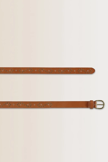 Leren riem met studs